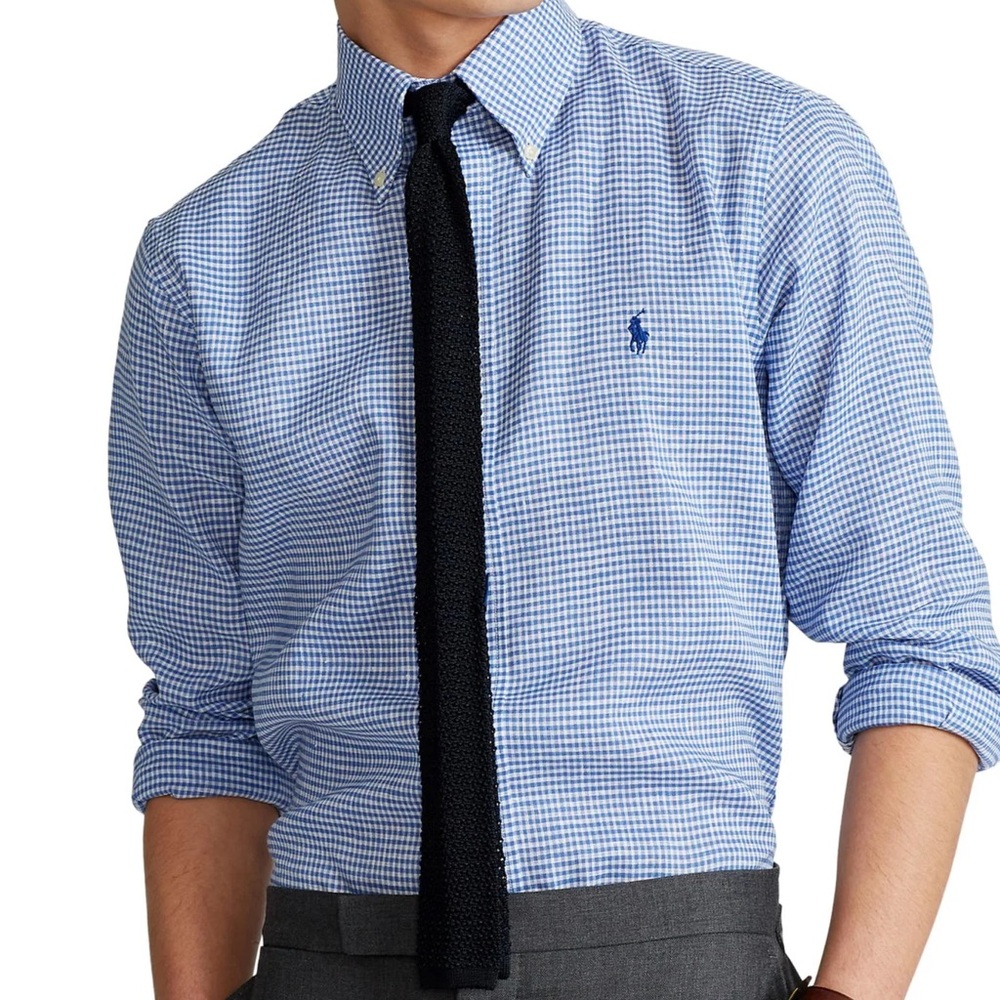 Blue Gingham RL Button Down
